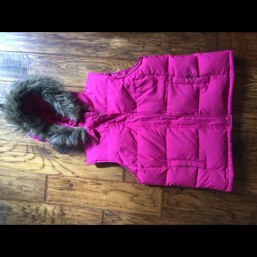 Pink gap down vest size medium GUC